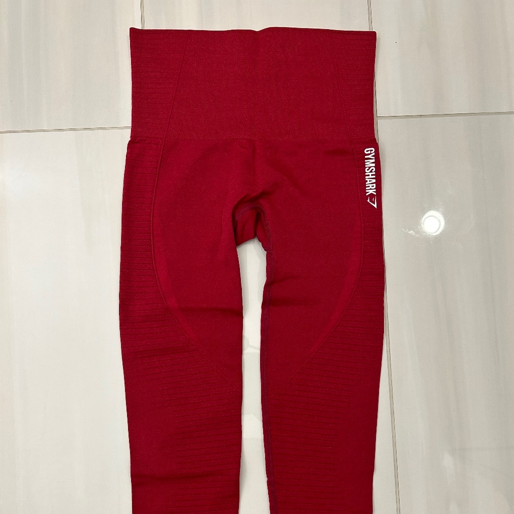 Gymshark seamless leggings beet red size s full length